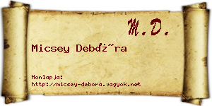 Micsey Debóra névjegykártya